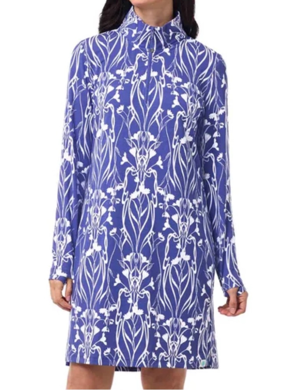 EUC Coolibar Sarasota Dress UPF 50+ Periwinkle Floral Size XXL